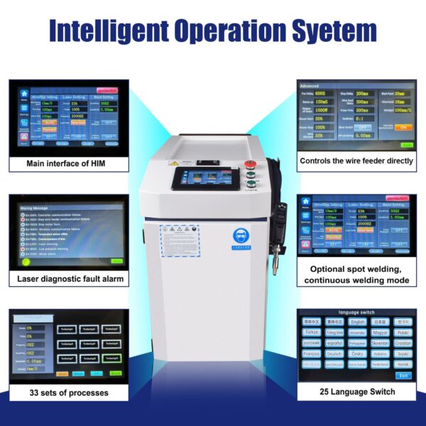 Intelligent touchscreen interface of RECI handheld laser welder